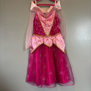 Disney Parks Large Sleeping Beauty Princess Aurora Dress Up Costume Pink